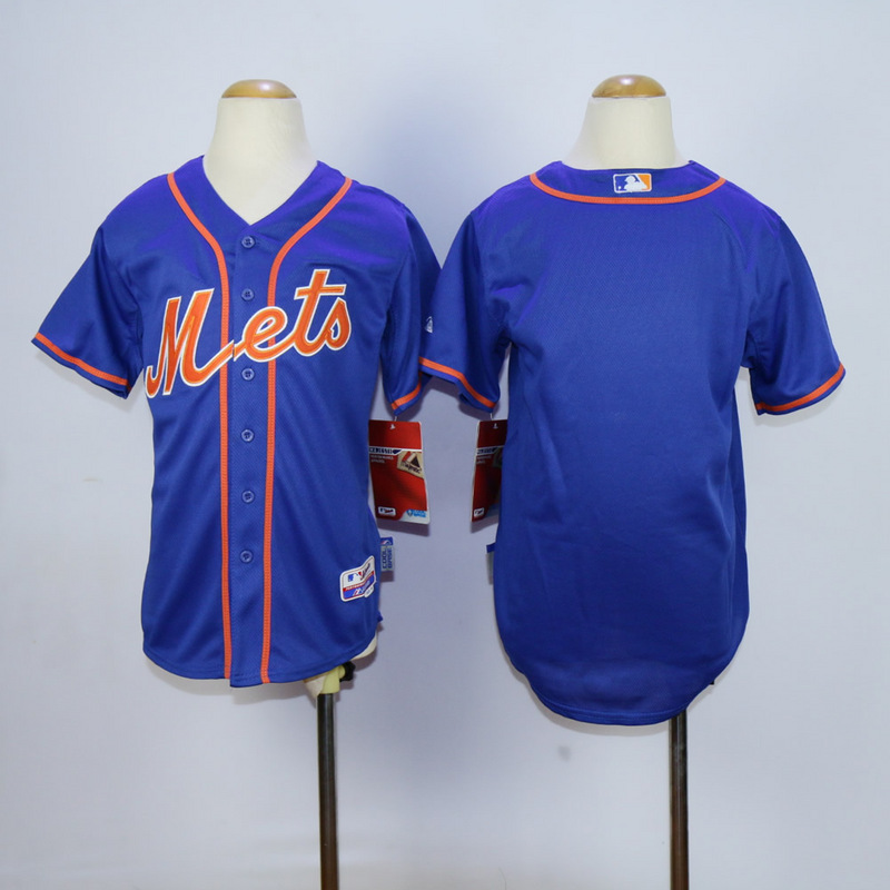 Youth New York Mets Blank Blue MLB Jerseys->youth mlb jersey->Youth Jersey